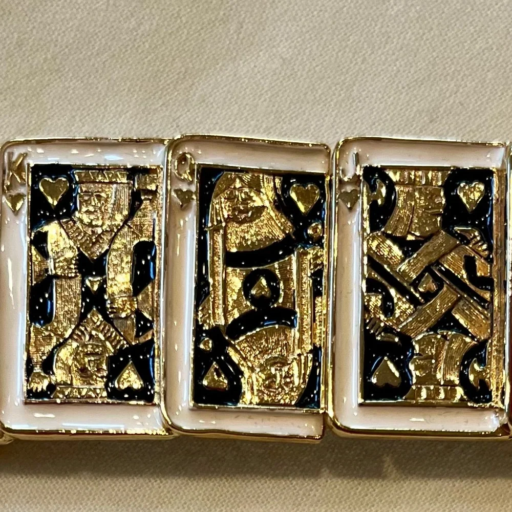 Vintage MIMI Di N “Playing Cards” Belt Buckle, NWT